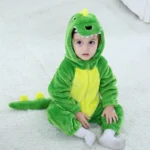 Pijama Infantil Dino - Kigurumi Verde - Imagem 5
